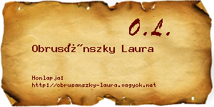 Obrusánszky Laura névjegykártya